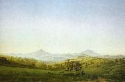Bohemian Landscape with the Milesovka, Caspar David Friedrich